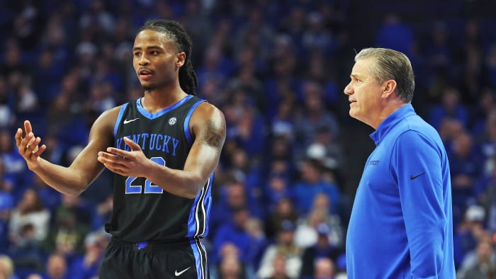 Kentucky’s Cason Wallace and John Calipari